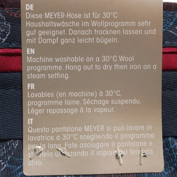 Meyer NWT Dress Pants Size 102 (US 36) Bonn in Purple Polyester & Wool